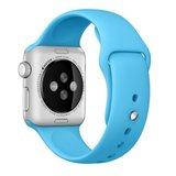 Curea iUni compatibila cu Apple Watch 1/2/3/4/5/6/7, 38mm, Silicon, Blue